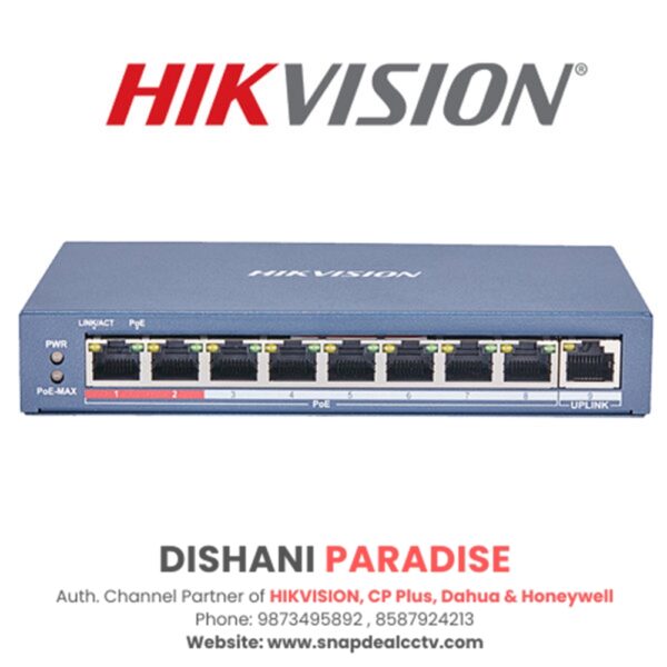 HIKVISION 8 Port PoE Switch (DS-3E0109P-E/M)