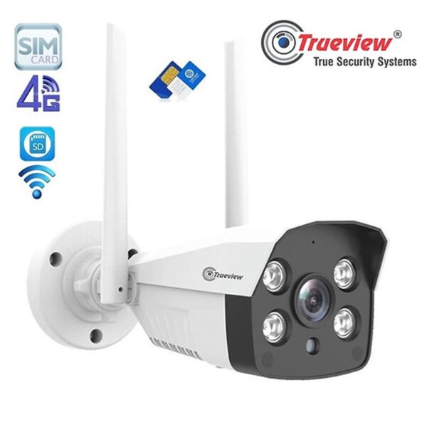 Trueview 4G SIM Support 3MP Bullet All TIME Color Wireless CCTV Camera (T180751)