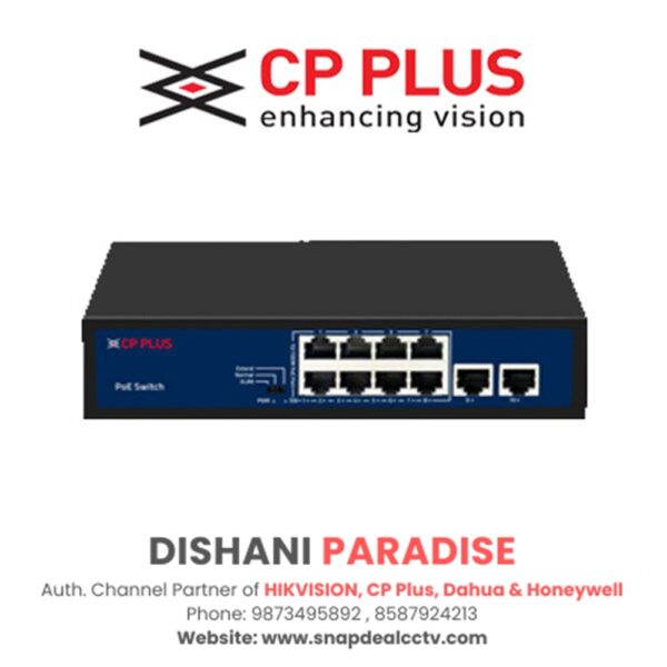 CP Plus 8 Port Giga PoE Switch (CP-DNW-GPU8G2-96)