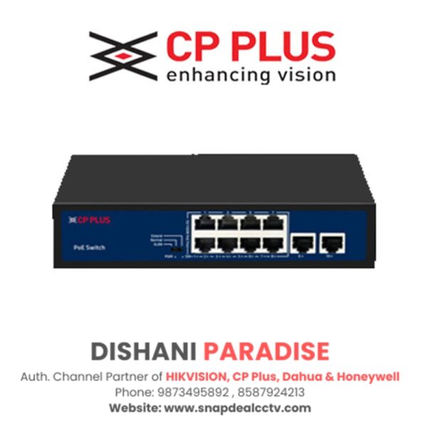 CP Plus 8 Port PoE Switch (CP-DNW-HPU8H2-96)