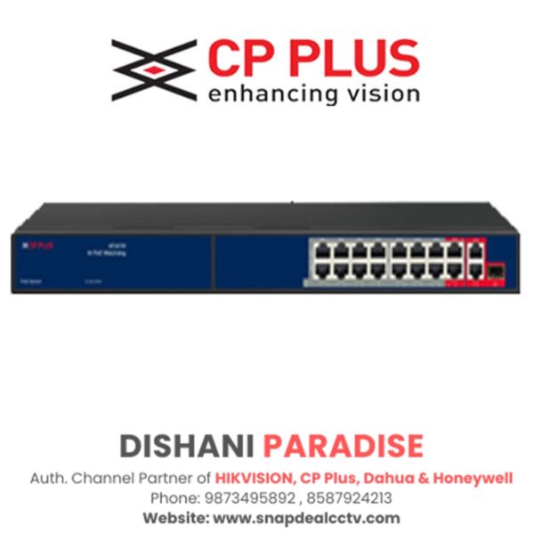 CP Plus 16 Port PoE Switch (CP-ANW-HP16G2F1-N30)