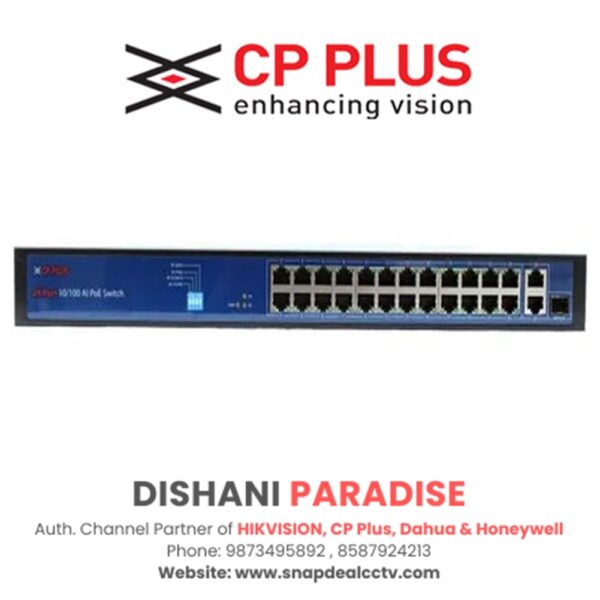 CP Plus 24 Port PoE Switch (CP-ANW-HP24G2F1-N30)