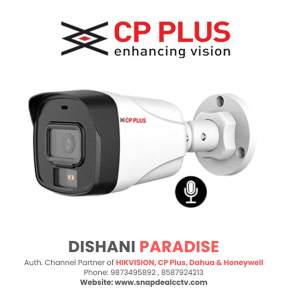 CP Plus IP 4MP Smart Dual Light Bullet CCTV with MIC (CP-UNC-TA41PL3C-L-Y)