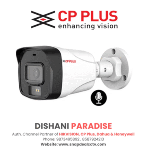 CP Plus IP 5MP Smart Dual Light Bullet CCTV with MIC (CP-UNC-TA51PL3C-L-Y)