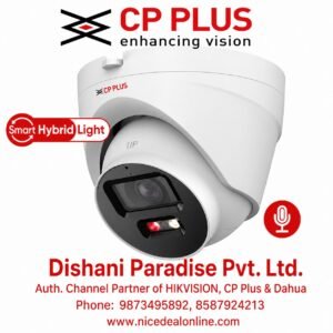 CP Plus Full Color Dome Camera with Smart Hybrid Light and Built-in Microphone